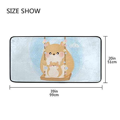 Tapis de cuisine antidérapant et lavable : le confort étanche motif lapin