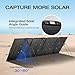 EF ECOFLOW 220W Portable Solar Panel, Bifacial Design Up to 25% Conversion Efficiency N-Type Solar Cell, with Adjustable Kickstand, IP68 Waterproof, Foldable Solar Panel for Camping RVing Home Backup