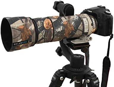 ROLANPRO Lens Clothing Camouflage Rain Cover for Canon EF 100-400mm f4.5-5.6 L is USM Lens Protection Sleeve