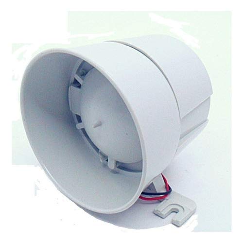 Sirene Eletrônica Para Alarme e Cerca Cor Branca Morey Taty