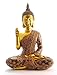 Produktbild Schneemann-Versand Thai Buddha Budda Figur Statue Feng Shui sitzend Gold schwarz ca. 28 cm
