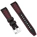 Imagen de Kai Tian Dos Tonos Silicona Curvo 22mm Racing Pulsera reloj Negro  para hombre mujer