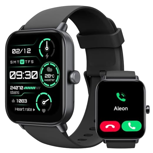 TOOBUR Reloj Inteligente Mujer Hombre con Alexa, 1.8" smartwatch Deportivo con 100 Deportes, Recibir y Contestar Llamadas, Podómetro y pulsómetro, IP68 Impermeable Nadar, Compatible con Android iPhone