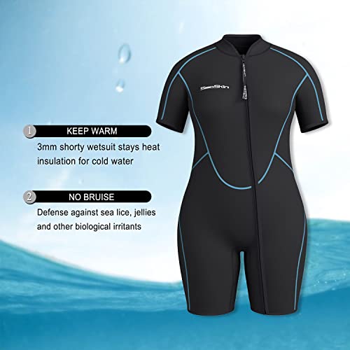 Seaskin Plus Size Shorty Wetsuit For Womens (Large, Womens Plus Size) #TOP2