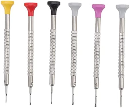 6PCS Micro Precision Screwdriver Set, Premium Screwdriver Kit 0.8 to 1.6mm, Professional Watch Screwdriver Set for Watch Repair, Eyeglasses Repair, Jewelry Work, Electronics Repair