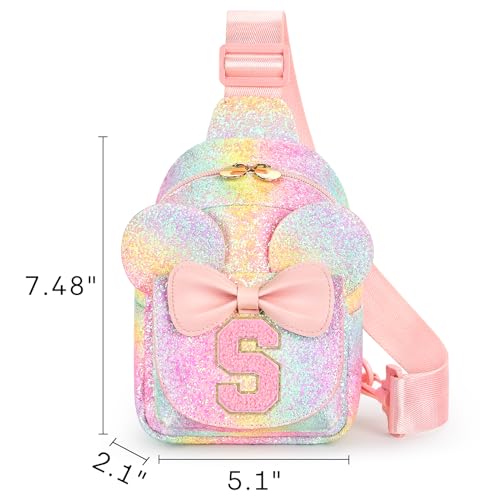 Image of Mibasies Sling Bag for Girls Gift, Toddler Girl Toys, Glitter Rainbow S
