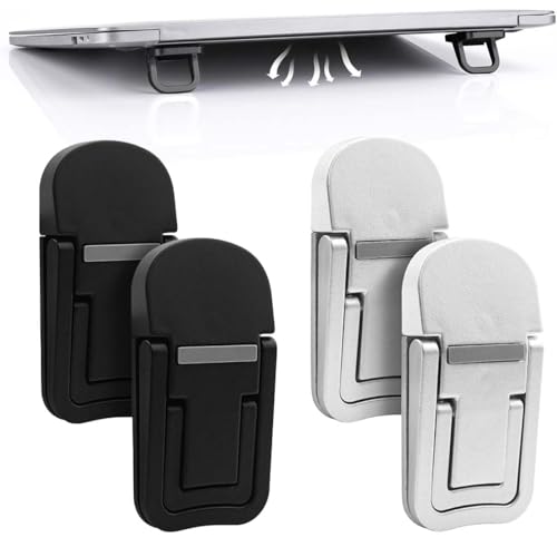 XUZOPIM 4 Piezas Mini Soporte Para Portátil Elevador De Teclado Portátil Para Escritorio Soporte Plegable E Invisible Para Ordenador Portátil Elevador Autoadhesivo Para Todos Los Portátiles