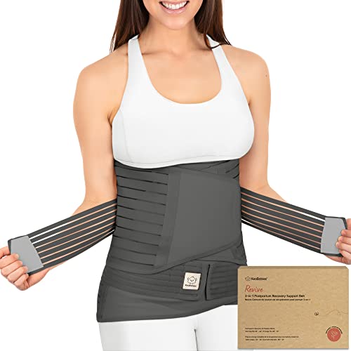 KeaBabies Revive 3 in 1 Postpartum Gürtel für Damen (Mystic Gray, M/L)