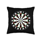 Darts Bullseye Board Arrow Games Target Dart Player Throw Pillow