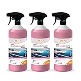FILO Pink Car Dashboard Cleaner 3 x 1L – Car Interior Cleaner with Cherry Fragrance | Ultimate Shine for Dashboards, Vinyl & Rubber | Plastic Restorer & Interior Care