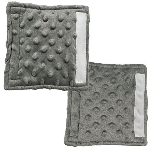 Image of Baby Car Seat Neck Cover, Car Seat Strap Cover, Seat Belt Cushions Pads, Shoulder Strap Protectors, Reversible Pram Harness Covers in Minky, Baby Neck Pad Protector