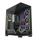 Contrôle ARGB complet et configuration de ventilateur à 5 voies : obtenez d'excellentes performances de refroidissement et un contrôle total sur l'esthétique de votre espace de travail de jeu. Le boîtier ATX est équipé de 5 ventilateurs ARGB préinstallés, y compris trois ventilateurs avec pales inversées pour un flux d'air directionnel, ainsi qu'un contrôleur ARGB. Personnalisez les effets de lumière de votre tour PC en fonction de votre style de design personnel.