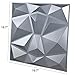 Art3d 3D Paneling Textured 3D Wall Design, Grey Diamond, 19.7