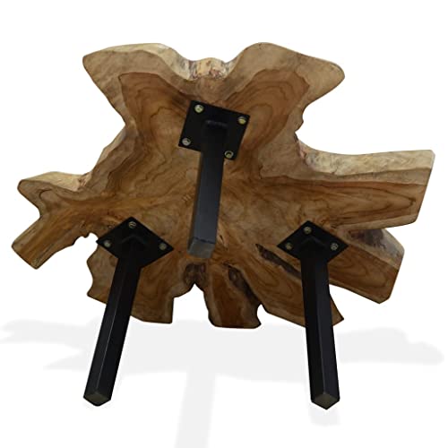 Table basse teck meuble salon polyvalent plateau rangement canapé - 8