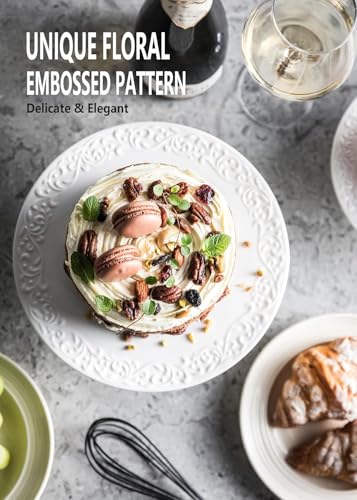 Wedding Cake Stand, White Cake Stand for Smaller Than 10 Inch Cakes, Christmas Porcelain Cake Plate for Party, Baby Shower, Birthday, Home Decorating Stand - Image 6