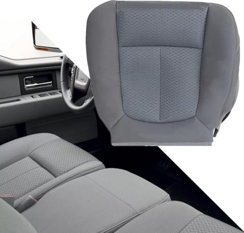 GXARTS Driver and Passenger Side Bottom & Top Lean Back Replacement Cloth Seat Covers & Driver Bottom Foam Cushion Compatible with Ford F150 2009 2010 2011 2012 2013 2014 by GXARTS - Image 7