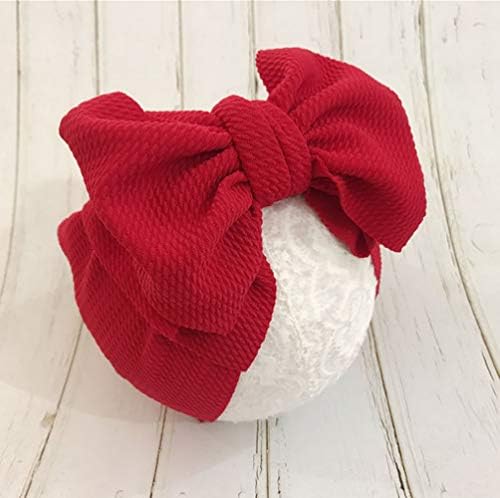 DANMY Baby Girl DIY Elastic Headbands Newborn Infant Toddler Big Bows Hairband Children Soft Headwrap Hair Accessories (Black - Multicolor)