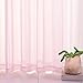 Christmas Baby Pink Sheer Pink Voile Curtains Short Translucent Solid Color 45 Inch Length Rod Pocket Baby Pink Sheers 45 Inches Long For Small Windows Bedroom Living Room Kitchen 2 Panels 52x45