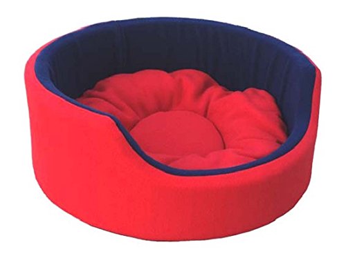 Image of Fluffy's Polyester Luxurious Both Side Soft Dog /Cat Bed (Red, Medium)