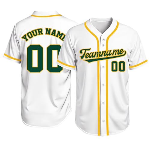 Image of Custom Baseball Jersey Personalized Stitched or Printed Name Number Baseball Shirt Sports Uniform Gifts for Men Women Youth
