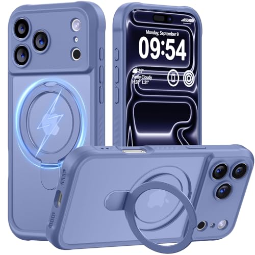 MOCCA Magnetic for iPhone 18/17 Pro Max Case with Stand,Lavender Grey
