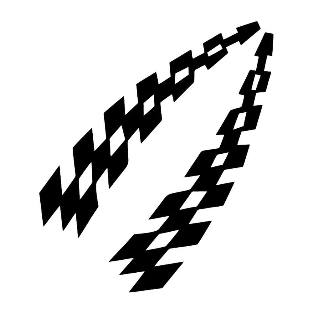 Car Racing Wheel Flags Reflector Stickers Car Decals Plaid Safety Vinyl(Black)