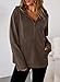 Dokotoo Woemns Hoodies Chocolate Brown Fall Clothes 2025 Long Sleeve Fleece Half Zip Up Hoodie V Neck Pullover Oversized Sweatshirt Hooded Tops Jackets Casual Loose Fashion Outfits Plus Size X-Large