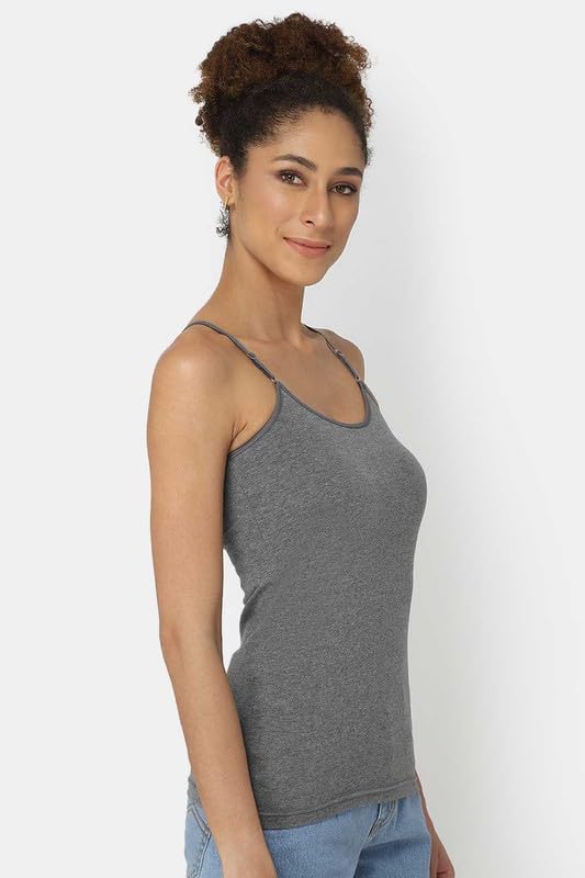 Image of Intimacy Cotton Camisole for Women with Adjustable Spaghetti Straps Comfortable Everyday Wear Camisole Slip for Women
