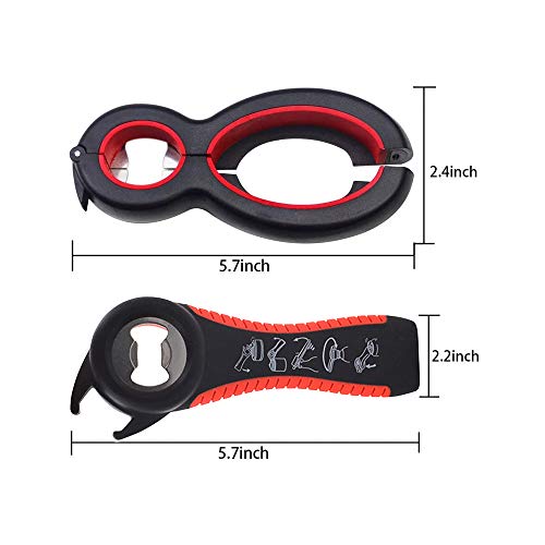 2Pcs Multi Grip Opener, Flesopener, Potopener, Allesopener, Multifunctionele Opener, Bieropener, Zak opener, Pot opener… - Afbeelding 3