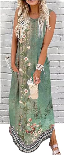 Image of CHUNTIANRAN Maxi Dresses for Women Summer Outfits Boho Beach Long Dresses Casual Sundresses Resort Wear for Women 2026