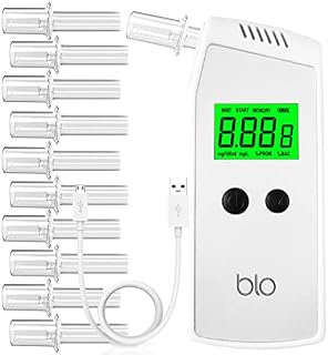 BLO Alcohol Breathalyser & Mouthpiece | Portable Breath Tester with Digital LCD Screen & Fast EXECUTIVE