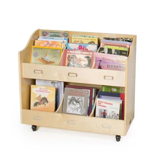 Guidecraft Mobile Book Organizer Cart