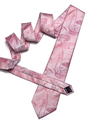 Image of Barry.Wang Classic Mens Ties Silk Necktie Pocket Square Cufflinks Set Woven Designer Wedding Business