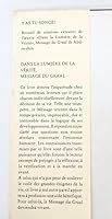 Y as-tu songé?: Extraits de l'œuvre "Dans la lumière de la vérité," message du Graal, de Abd-ru-shin 2900811244 Book Cover