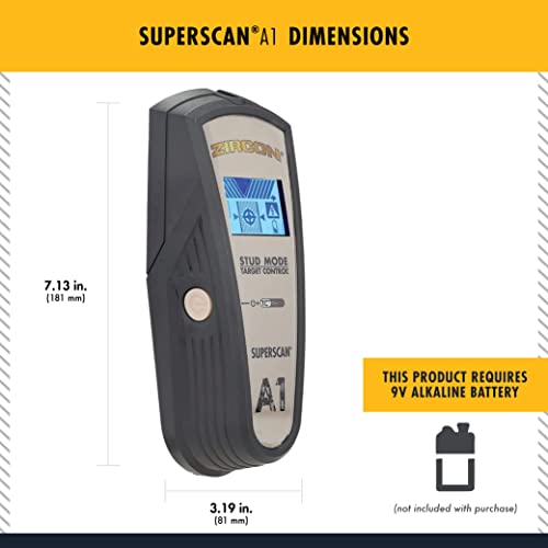 Zircon Superscan A1 Advanced Stud Finder With Target Control And Studscan Mode #TOP5