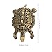 Mikikit Turtle Handle Decorative Brass Animal Pull Knob for Cabinets and Unique Chinese Style Turtle Design Smooth Finish for Easy Installation Versatile Home Decor Accent