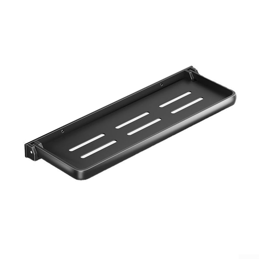 Étagère murale pliable noire pour organiser la cuisine sans percer