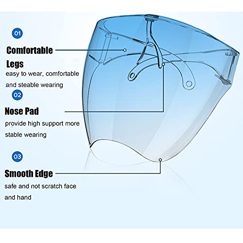 Tomshin Óculos de proteção antiembaçante Óculos de sol Óculos de proteção facial completo Óculos de