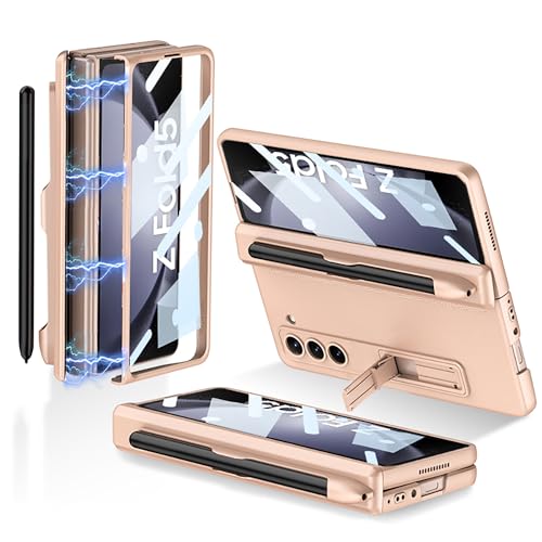 Coque Samsung Z Fold 5 magnétique avec porte-stylo S et charnière