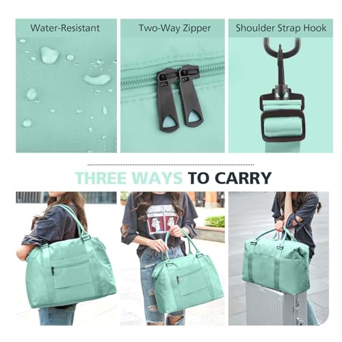 Image of Travel Duffle Bag, Waterproof Weekender Bag Carry On Tote Bags for Women, Travel Essentials Sport Gym Bag for Men, Hospital Bag for Labor and Delivery, Overnight Bag Luggage Bag with Trolley Sleeve