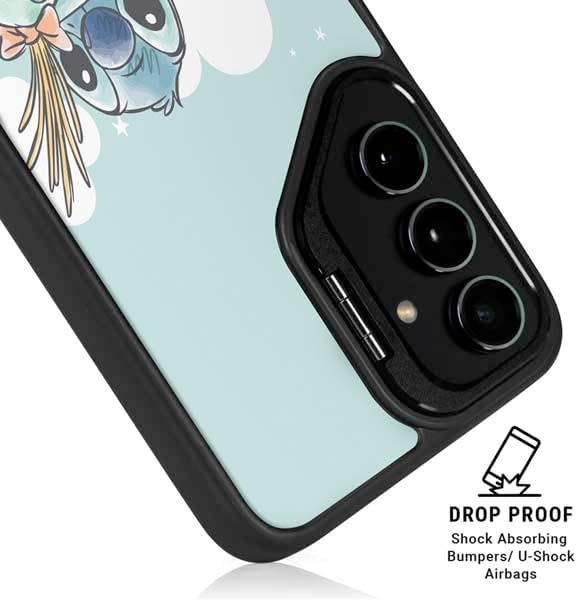 Skinit Kickstand Phone Case Compatible with Galaxy S25 Ultra - Officially Licensed Disney Lilo and Stitch Stitch and Scrump Design