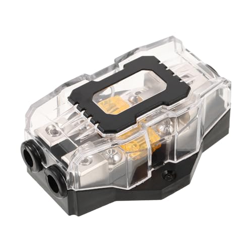 BESTOYARD 80a Blocco Fusibile Audio Auto per Amplificatore Blocco Fusibili Vie Coperchio Trasparente per Osservare stato Fusibile Funzione Protezione Sicurezza Circuiti Veicolo