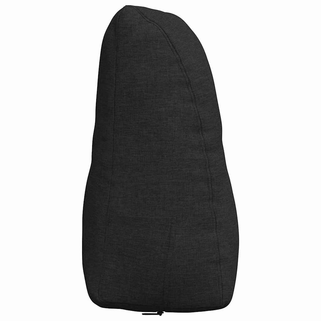Poduszka na oparcie czarna, 80 x 24 x 50 cm, ergonomiczna poduszka lędźwiowa z wypełnieniem poliestrowym, na sofę, łóżko, do salonu, biura, wygodna podpórka pod plecy na kanapę,