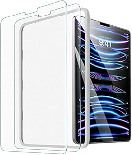 MoKo 2-Pack Paper Felt Tempered Glass Screen Protector Fit iPad Pro 11 4th/3rd/2nd/1st Gen. 2022/2021/2020/2018, iPad Air 5/4 Gen 10.9-inch 2022/2020, Anti-Glare Bubble-Free with Alignment Frame,Matte