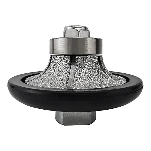 NBB Roue profilée diamantée, fraise foret toupie diamant, Roue de profil diamant, mèche pour profiler carreaux porcelaine céramique granit marbre pierre, pour meuleuse d'angle (Half-Bullnose, B15)