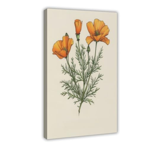 Impression sur toile coquelicot californien pour illuminer votre salon moderne