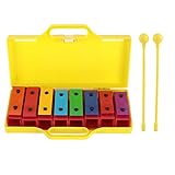 8-Noten-Xylophon-Glockenspiel, Schlaginstrumente für Kinder, pädagogisches Musikspielzeug mit 2...