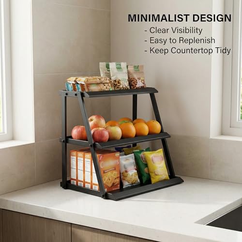 WWN 3-Tier Candy Display - Multi-Functional Counter Snack & Chip Holder for Stores - Cupcake Display Stand (Black) by WWN - Image 5