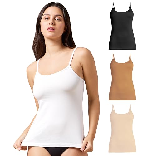 Image of URBAN ADVENTURE Ultra Soft Cotton Spandex Regular Fit Spaghetti Camisole for Women