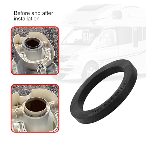 Image of 3 Inch Socket RV Toilet Flange & RV Toilet Seal Kit, Fit for RV 300 /310 /320 RV Toilets, RV Toilet 3-in-1 Kit Replaces 385345892 Flange & 385311652 & 385311658 RV Toilet Seal